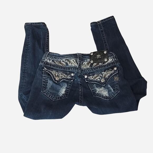 Miss me navy blue skinny Size 4/26" Y2K - Picture 4 of 5